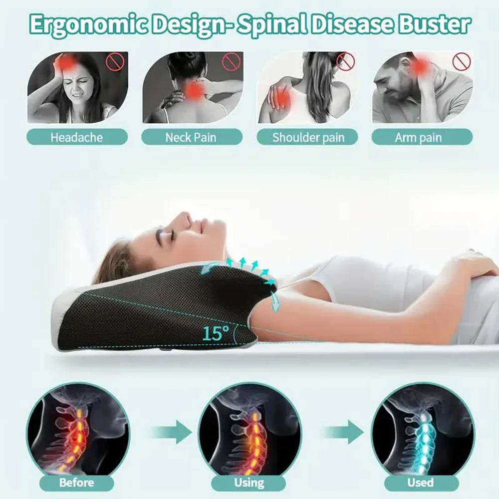 Ergonomic Relief Pillow with Free Case